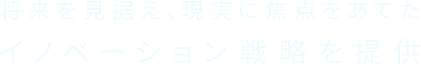 将来を見据え、現実に焦点をあてたイノベーション戦略を提供